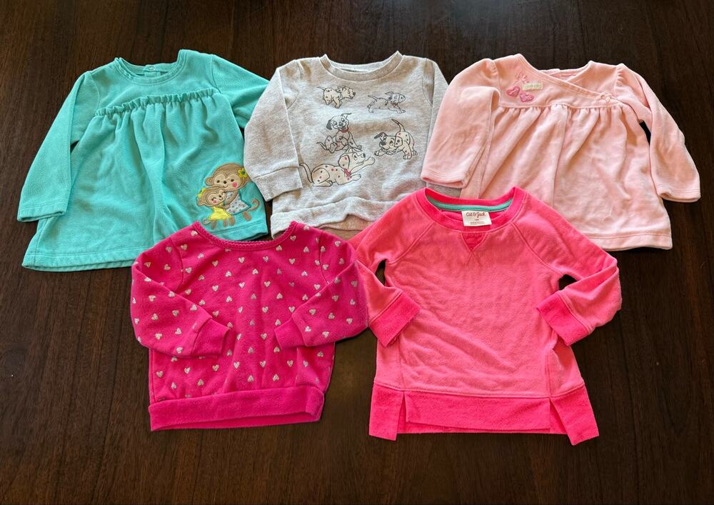 Baby Girl 12M Fleece and Sweatshirts - Lot of 5